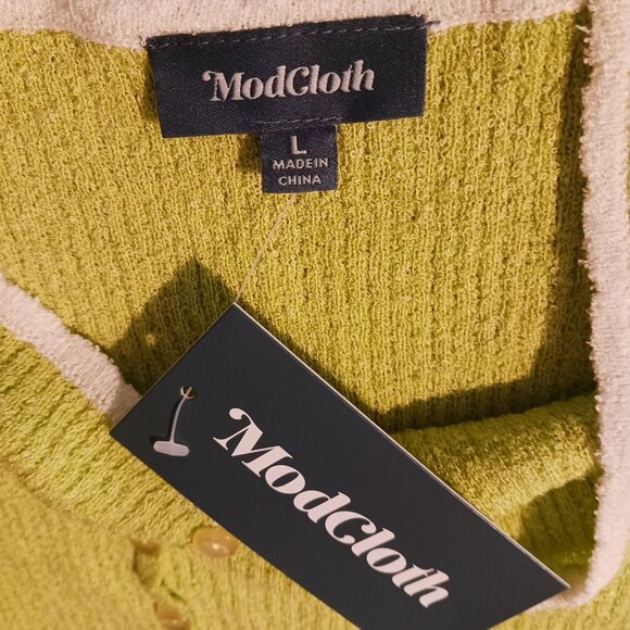 NEW ModCloth Matcha Do About Nothing Sweater Dress Retro Swimsuit Cover-up Large - Picture 5 of 11